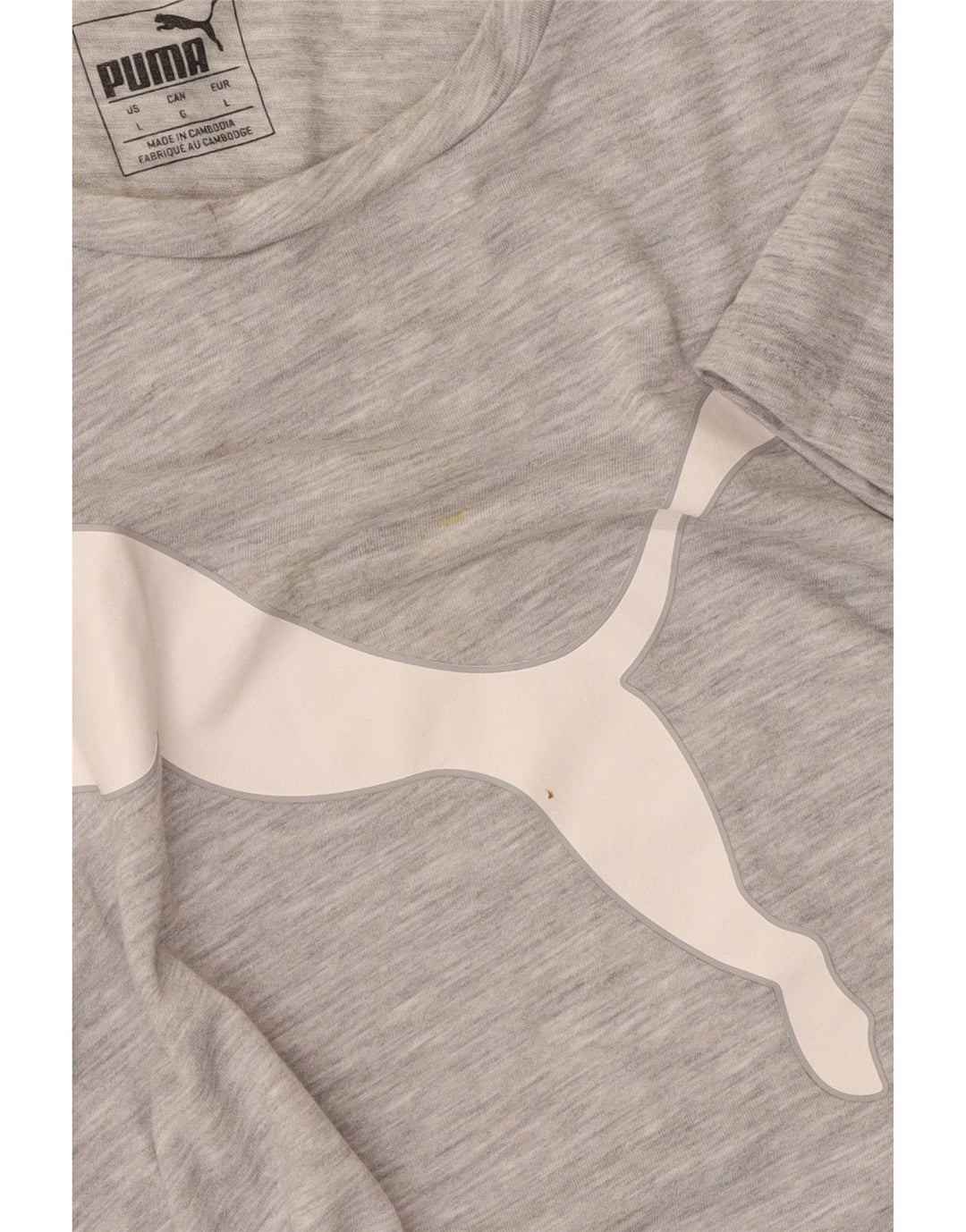 Tricou cu grafic Puma pentru femei Top UK 14, mare, gri poliester cu pături