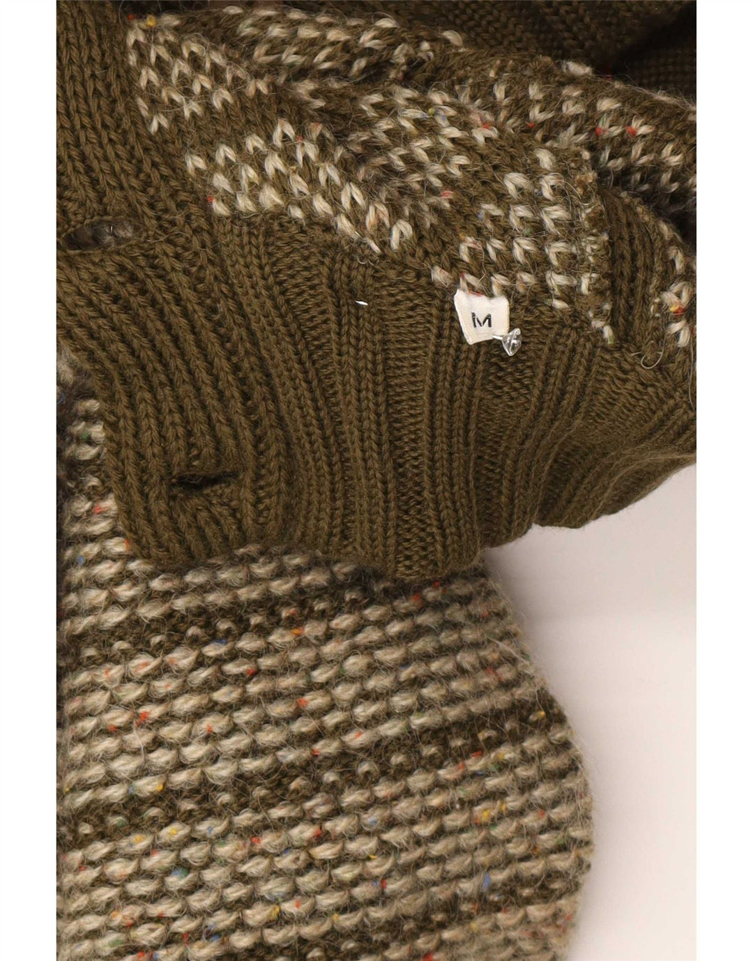 Cardigan pentru bărbați Missoni Lână cu dungi kaki mediu