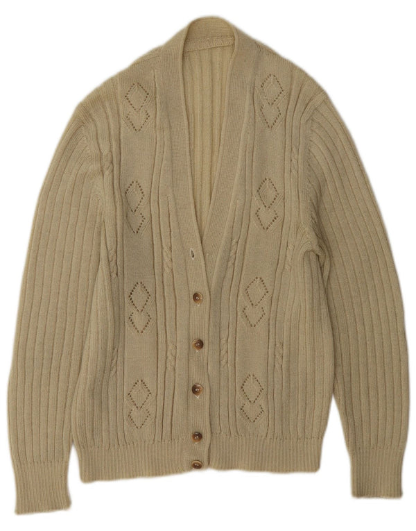 Pulover Cardigan Vintage pentru Damă UK 16 Mare Bej