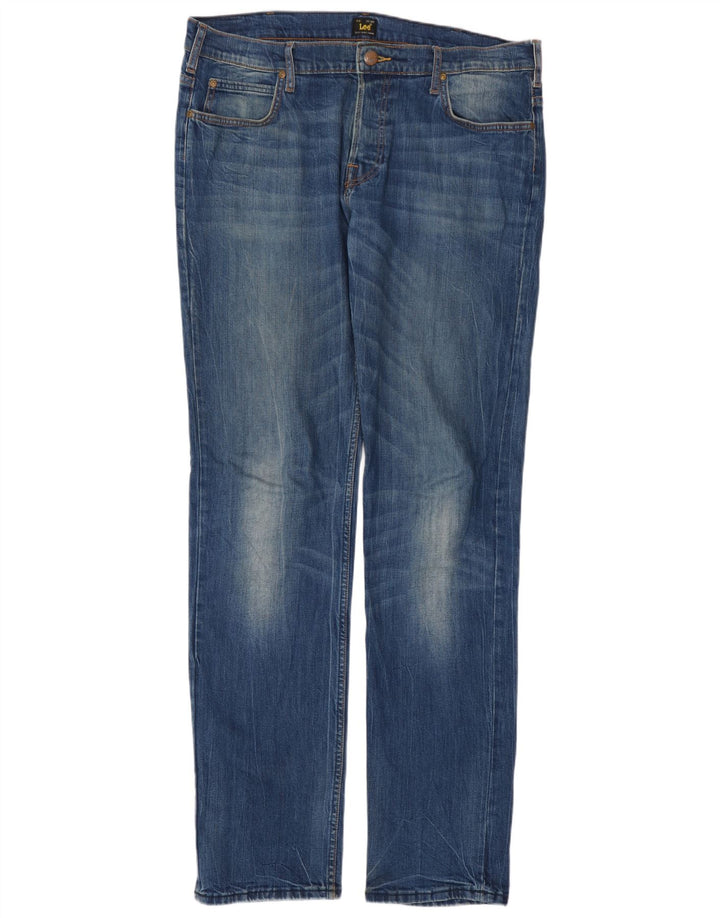 Blugi Lee Powell Slim pentru bărbați W36 L36 Bumbac albastru