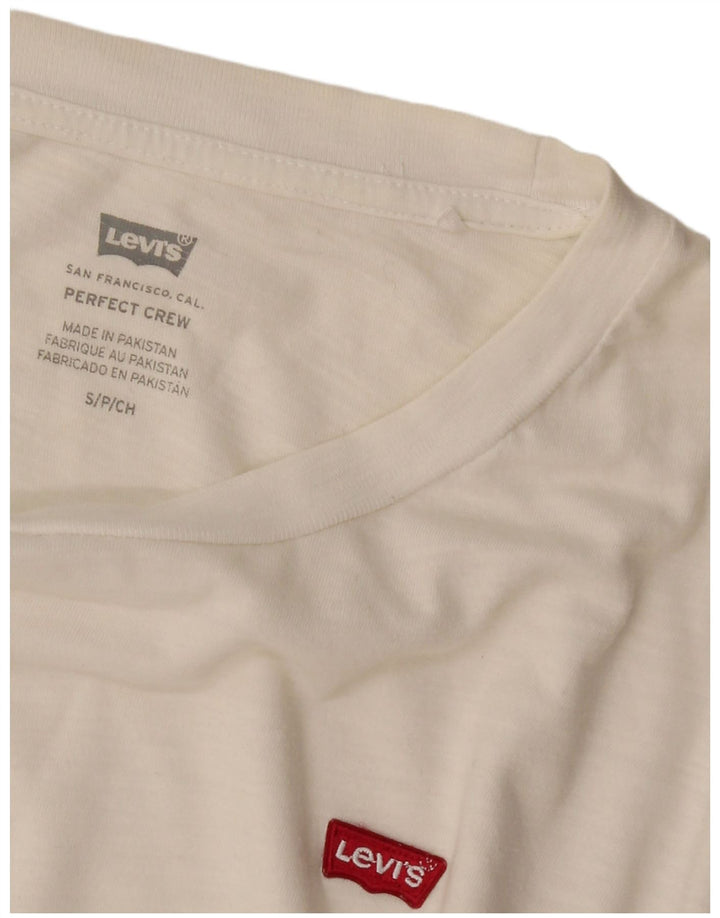 Tricou Levi's Perfect Crew pentru bărbați Top mic alb