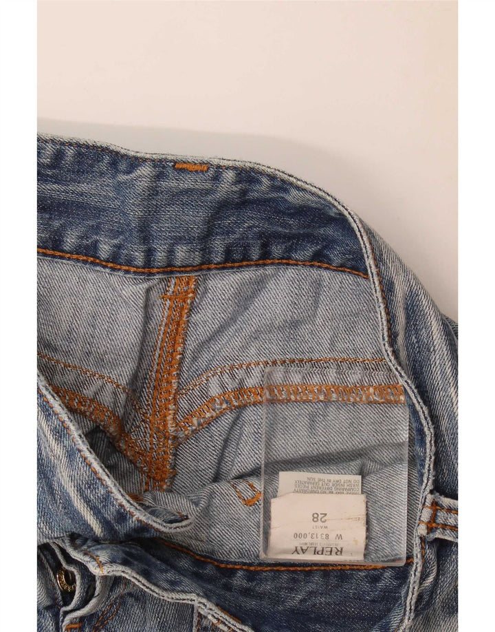 Pantaloni scurți din denim pentru femei Replay, mediu W28, bumbac albastru