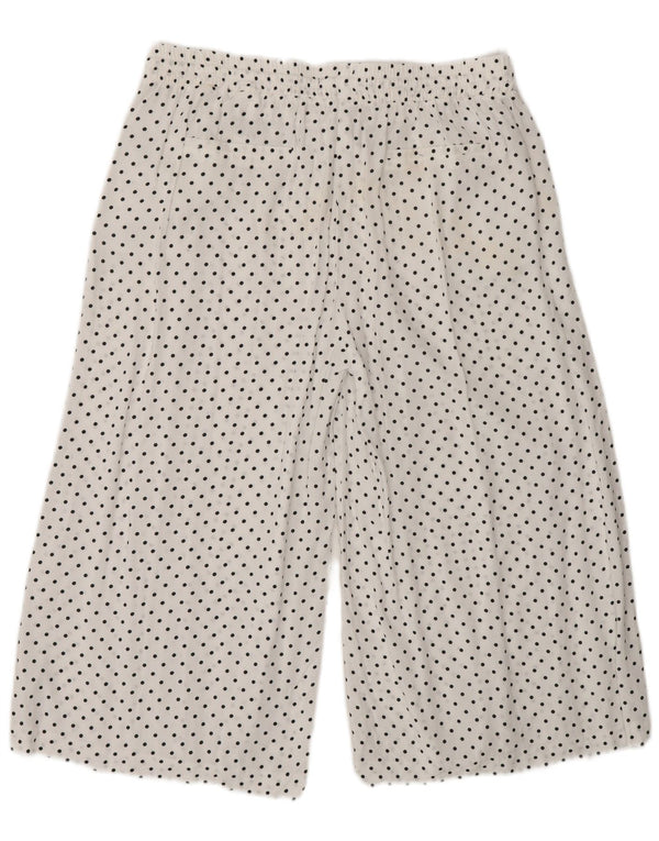 Pantaloni Capri pentru femei Marks & Spencer UK 14 Large W30 L19 White Polka Dot