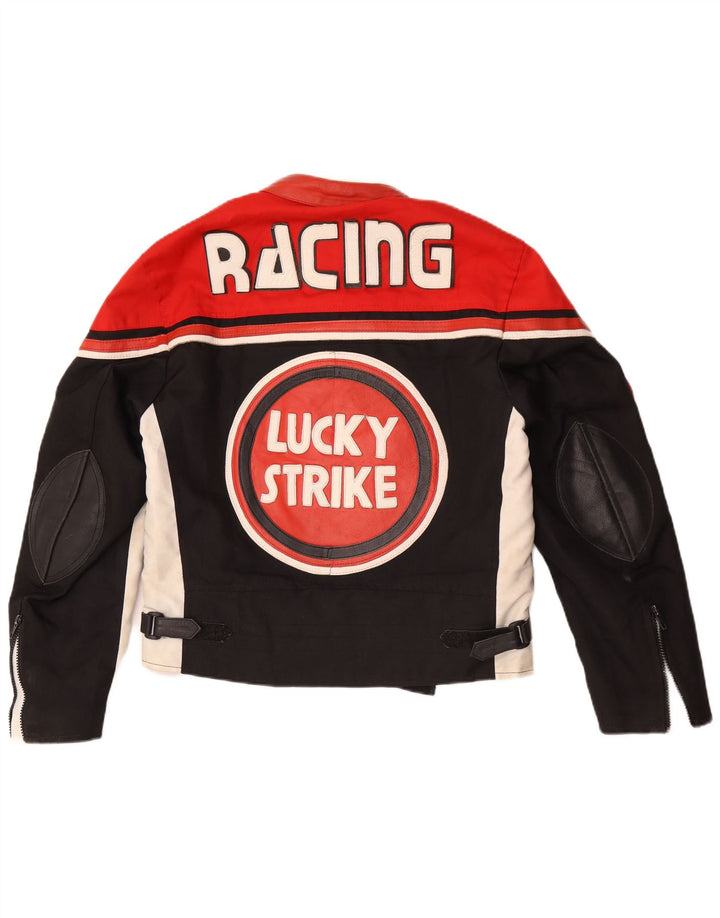 Jachetă grafică Racer pentru bărbați Lucky Strike UK 36 Small Black Colorblock