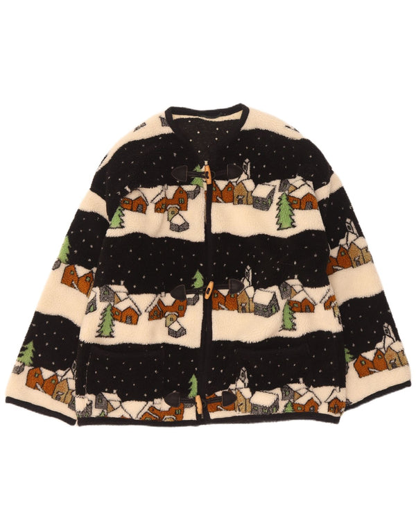 Jachetă din lână vintage pentru femei, cu ajustare nouă, UK 18 XL, multicoloră, iarnă