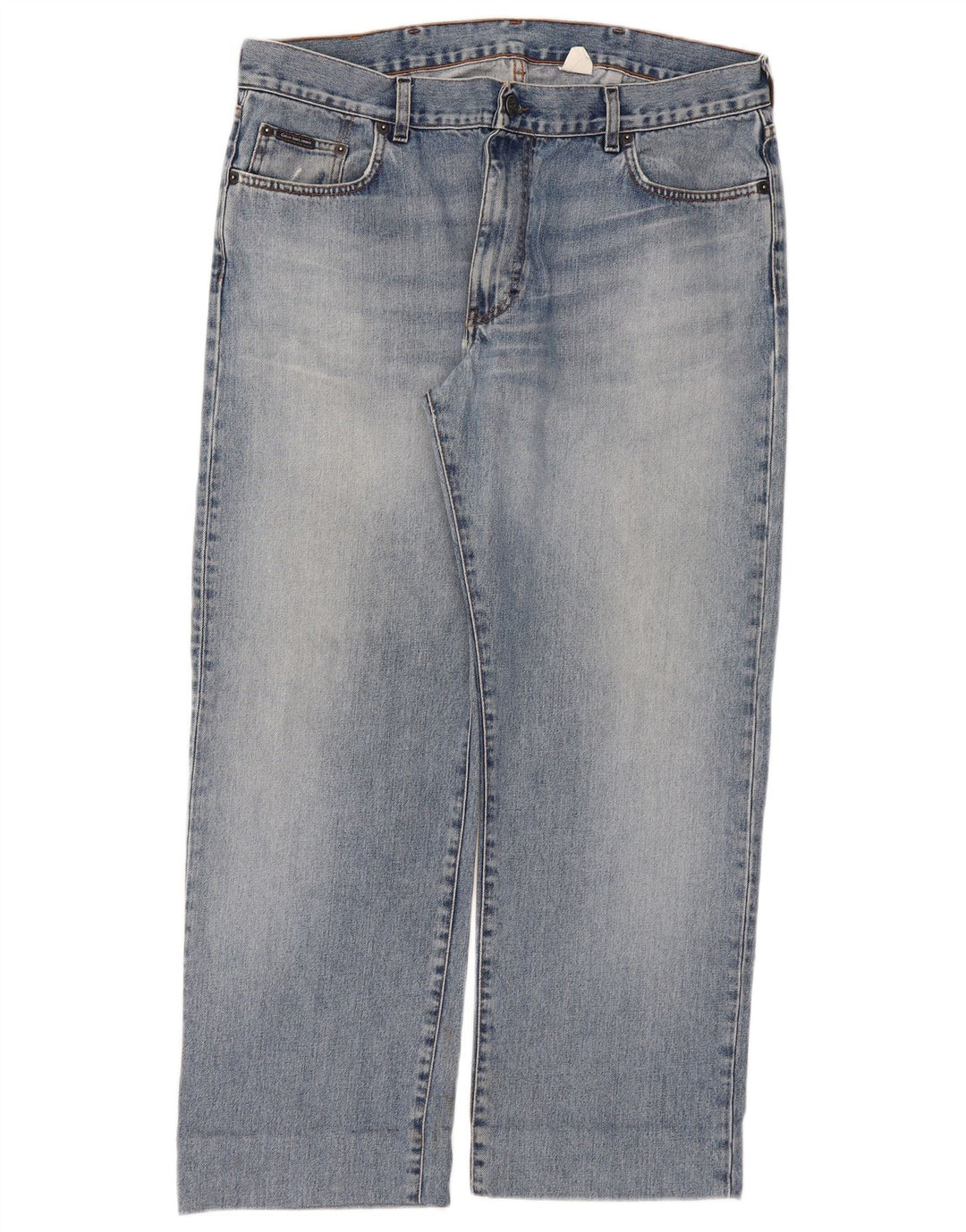 Blugi drepti pentru femei Calvin Klein W36 L28 Albastru