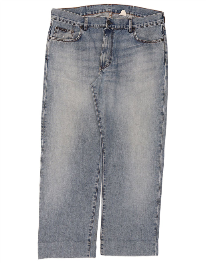 Blugi drepti pentru femei Calvin Klein W36 L28 Albastru