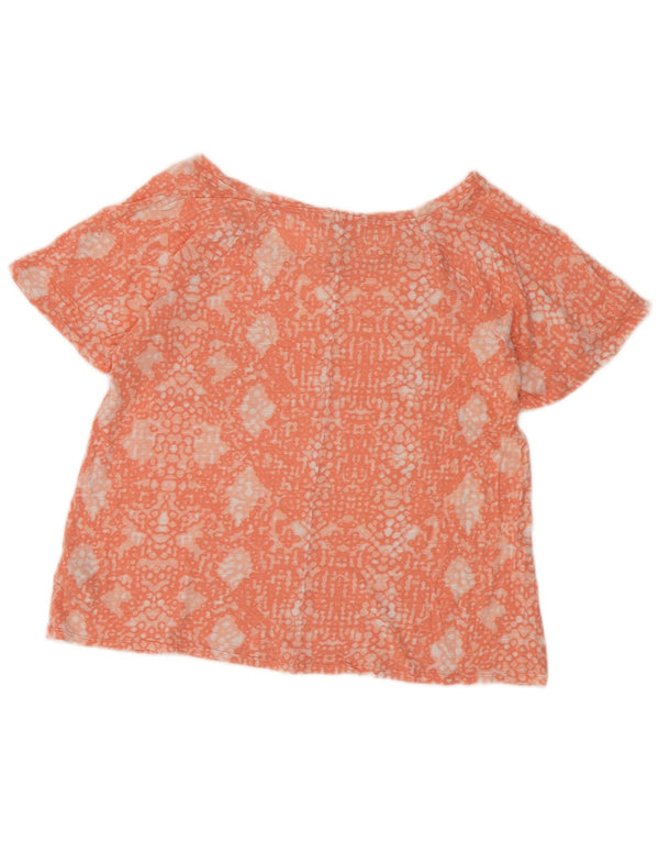 Bluză pentru femei Calvin Klein Jeans Top UK 10 Small Orange Geometric Bumbac