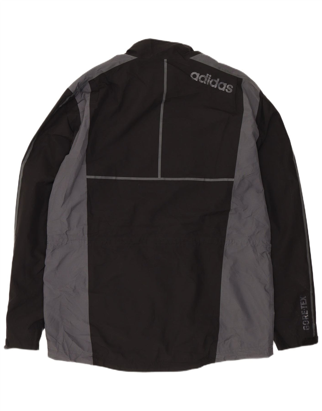 Jachetă Windbreaker cu grafică ADIDAS pentru bărbați UK 42 XL Negru Colorblock