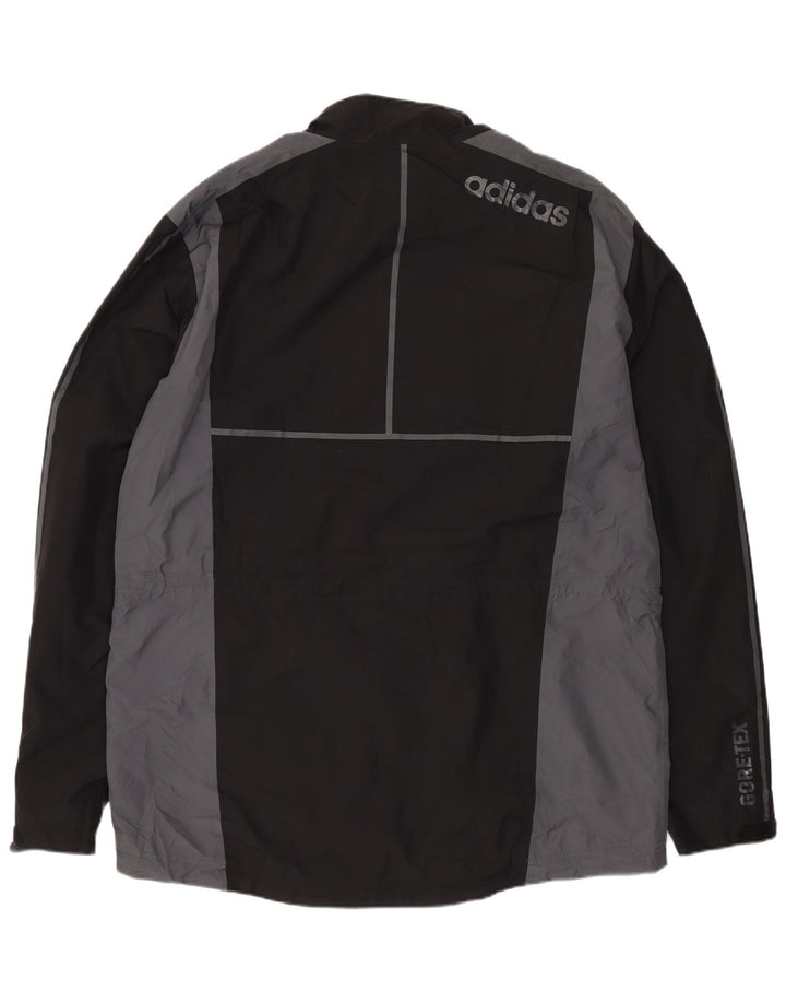 Jachetă Windbreaker cu grafică ADIDAS pentru bărbați UK 42 XL Negru Colorblock