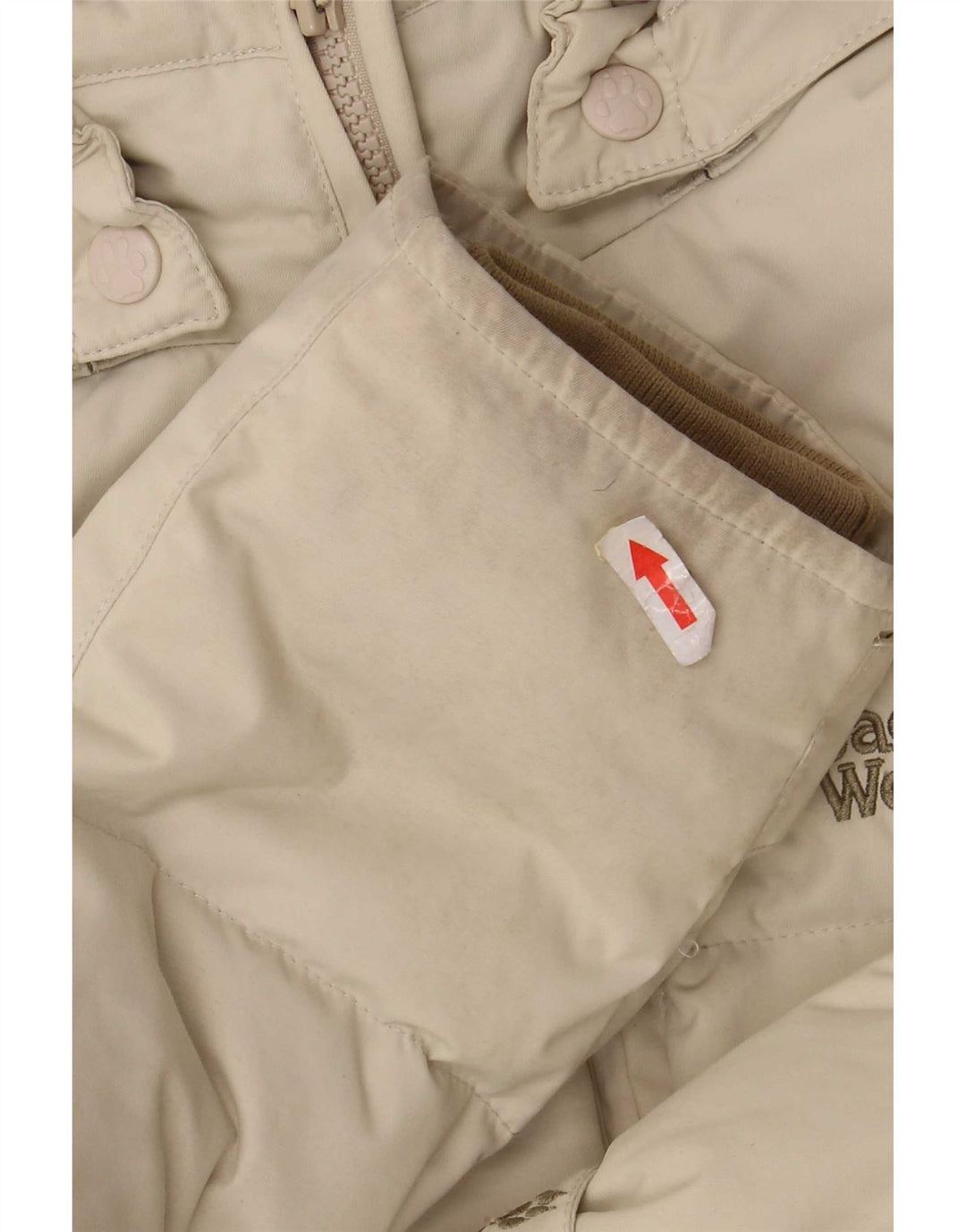 Jack Wolfskin Jachetă căptușită cu glugă pentru femei UK 10 Small Bej Poliamidă