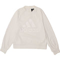 ADIDAS Womens Graphic Sweatshirt Jumper UK 8/10 Small White Polyester Vintage Adidas and Second-Hand Adidas from Messina Hembry 