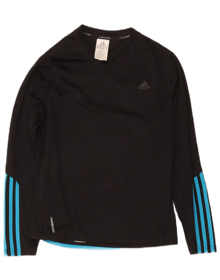 Adidas Climacool Top mânecă lungă pentru femei UK 16 Poliester negru mare