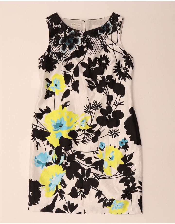 Rochie pentru femei Monsoon fără mâneci, UK 14 Medium, multicoloră, florală