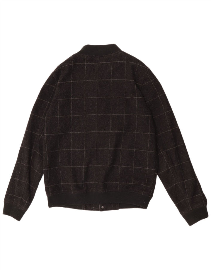 Bomber pentru bărbați Zara UK 38 Medium Black Check Lână
