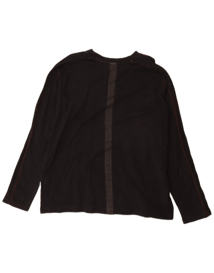 Murphy & Nye Top grafic pentru bărbați cu mânecă lungă 2XL bumbac negru