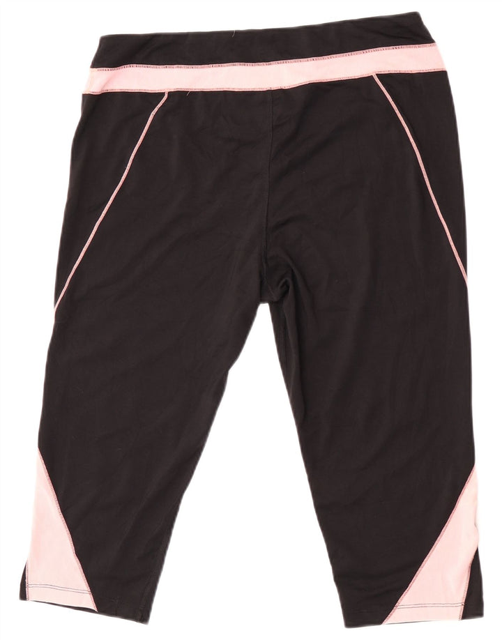 Leggings Capri Fila pentru femei UK 14, mare, negru, poliester color bloc