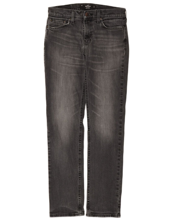 Blugi Hollister Slim Straight pentru bărbați W29 L32 bumbac gri