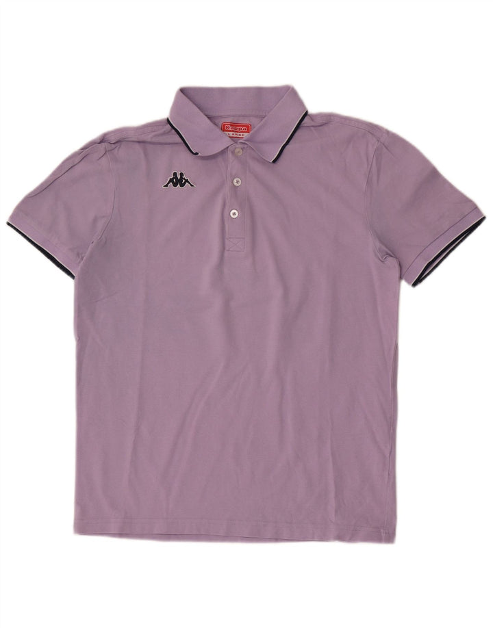 Cămașă polo pentru bărbați Kappa Bumbac violet mare