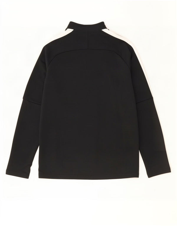Top de trening pentru bărbați Dri Fit, cu fermoar și gât, negru, colorblock