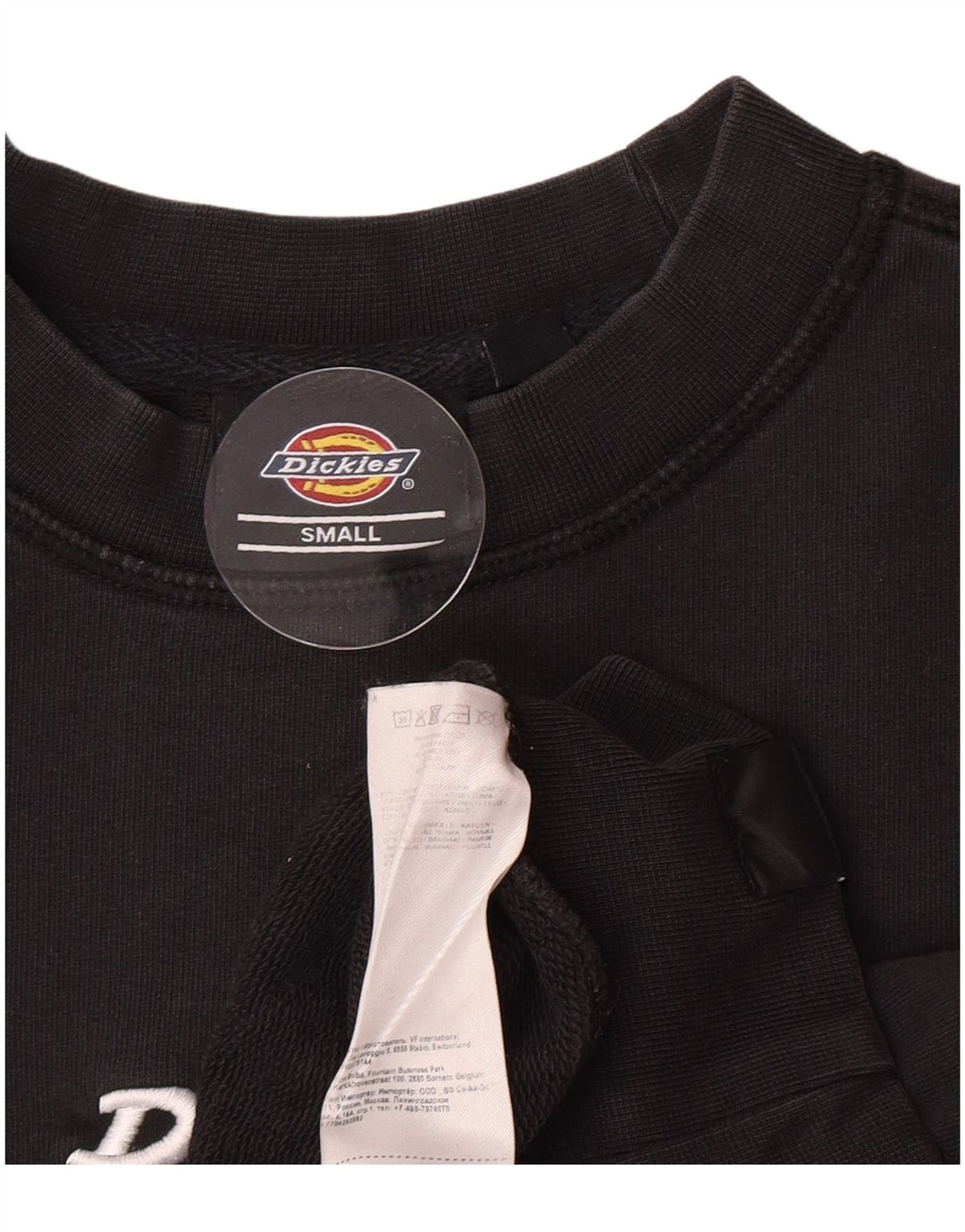 Pulover oversize crop pentru femei Dickies UK 10 Bumbac negru mic