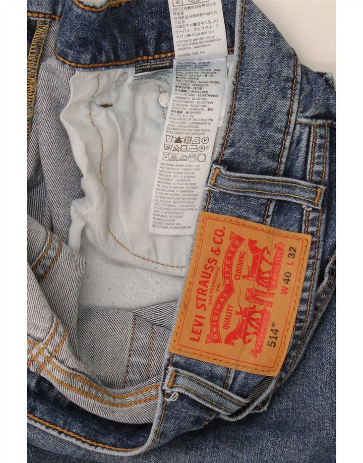 Blugi drepti pentru bărbați Levi's 514 W40 L32 Bumbac albastru