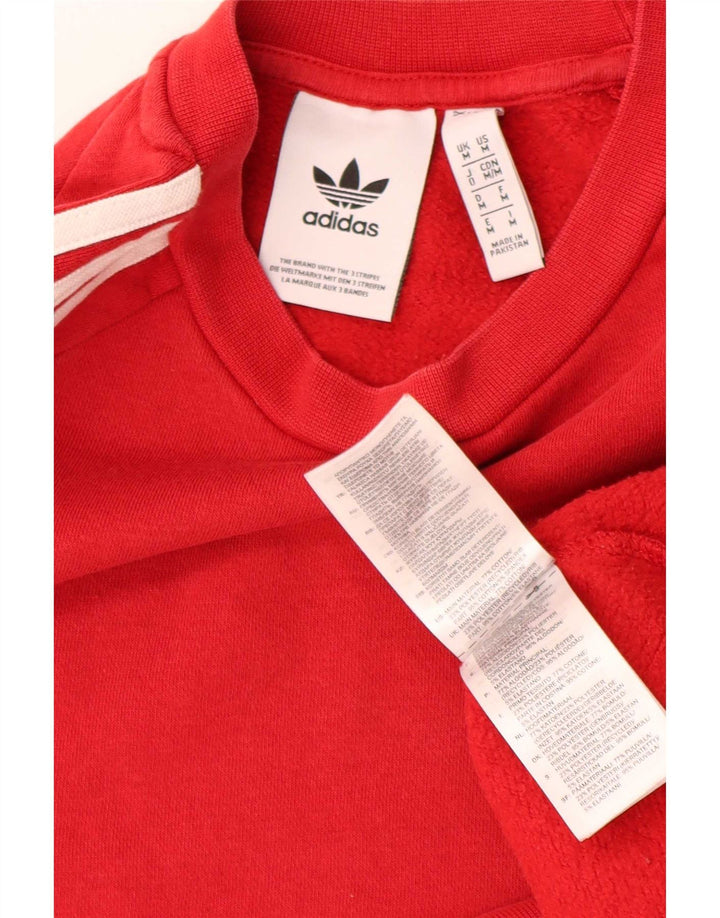 Pulover Adidas pentru bărbați, bumbac roșu mediu