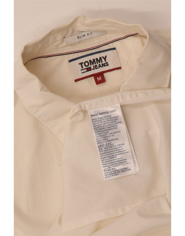 Cămașă Slim Fit Tommy Hilfiger pentru bărbați, bumbac alb mediu