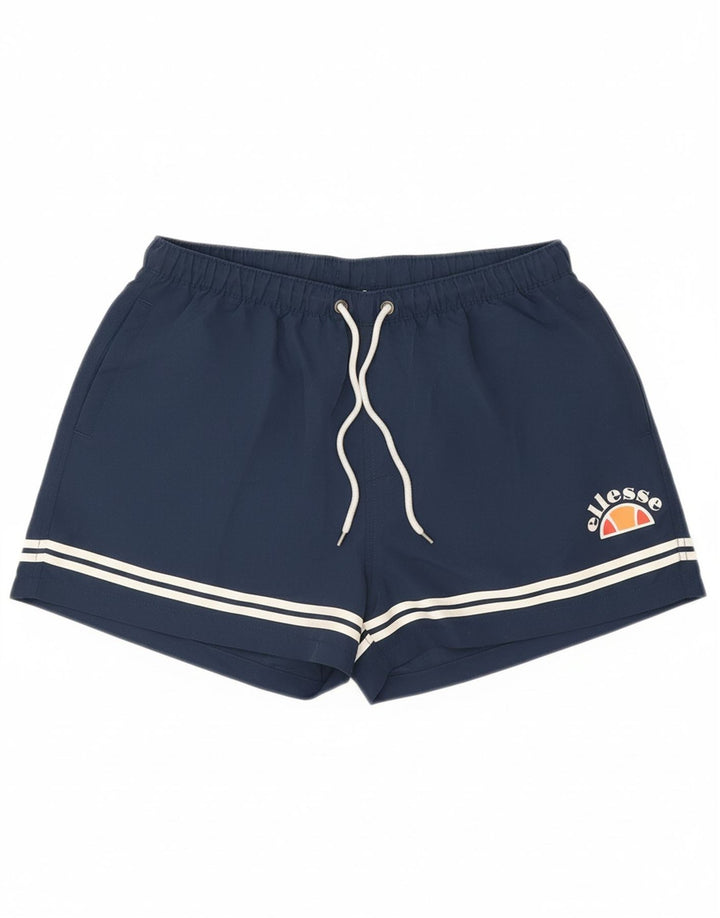 ELLESSE Womens Swimwear UK 12 Medium Navy Blue Polyester