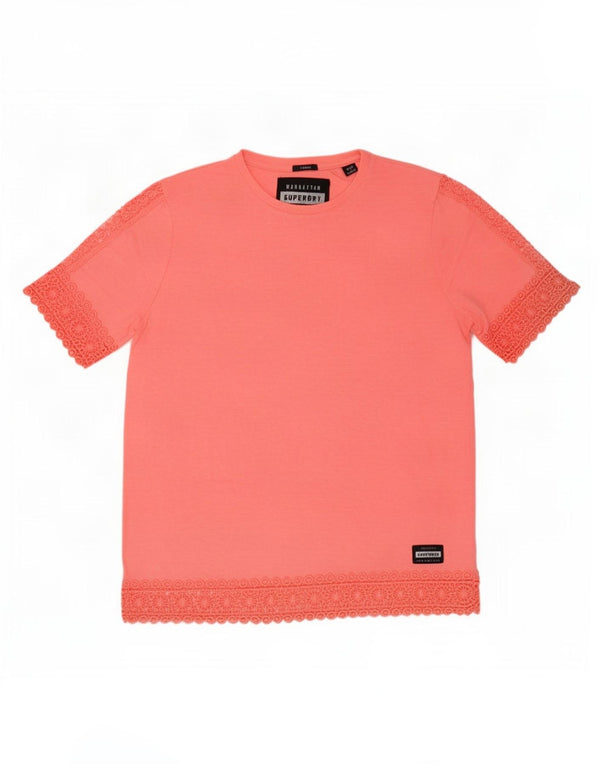 Tricou Superdry pentru femei, UK 6 XS, bumbac roz