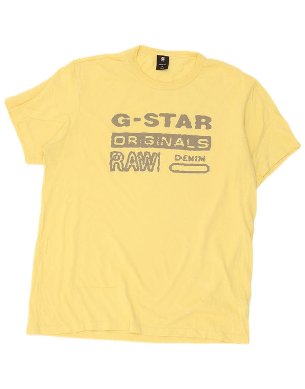Tricou grafic pentru bărbați G-Star Top XL Bumbac galben