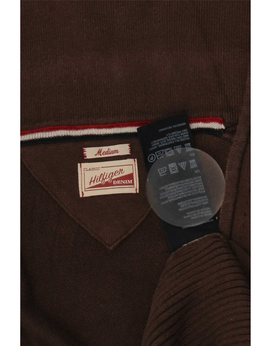 Pulover cardigan pentru bărbați Tommy Hilfiger, bumbac maro mediu