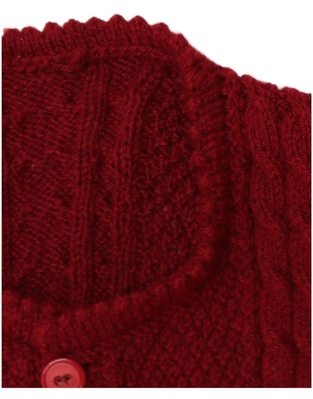 Pulover cardigan pentru femei VINTAGE UK 14 Lung Burgundy