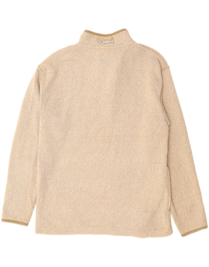 WEIRD FISH Hanorac cu fermoar pentru bărbați Pulover Medium Bej Poliester