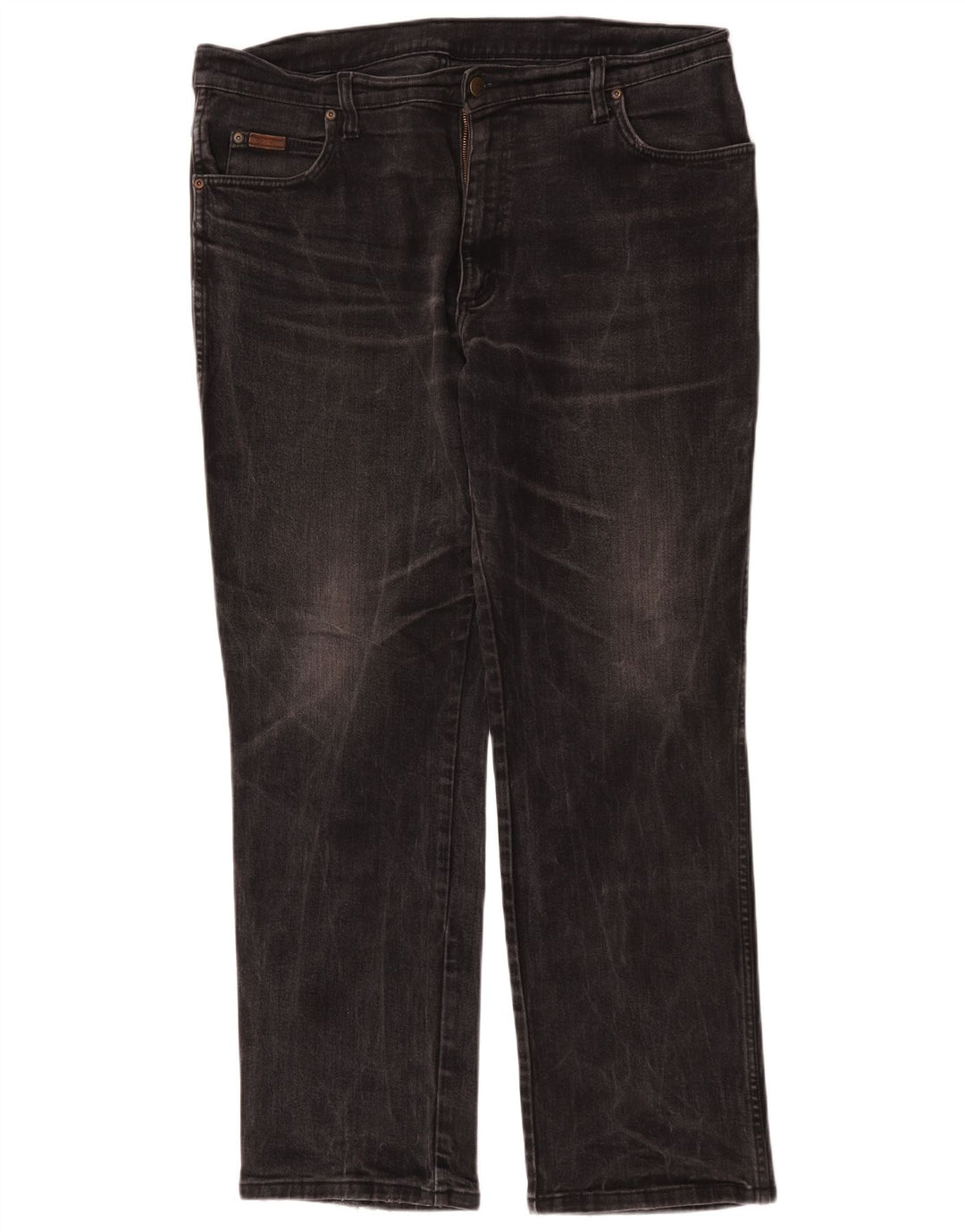 Blugi drepte stretch pentru bărbați Wrangler Texas W38 L32 bumbac negru