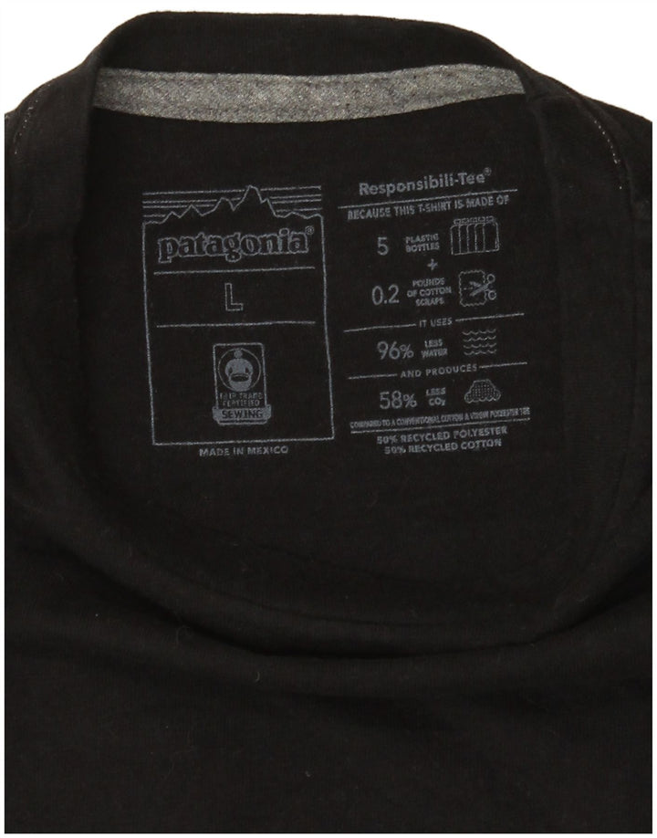 Tricou grafic Patagonia pentru femei Top UK 16 Poliester negru mare