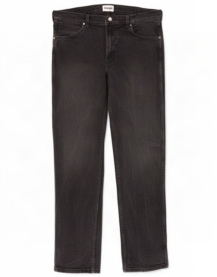 Blugi drepti pentru bărbați Wrangler W36 L36 bumbac negru