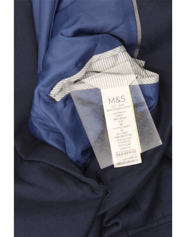 Jachetă pentru bărbați Marks & Spencer cu 2 nasturi, UK 38, bleumarin mediu