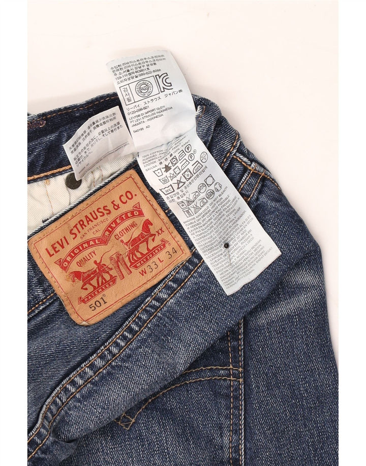 Blugi drepti pentru bărbați Levi's 501 W33 L27 Bumbac albastru