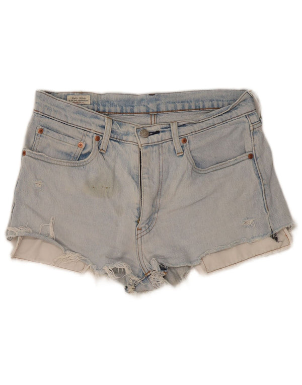 Pantaloni de damă Levi's 512 Denim Distressed Hot Pants W32 Large Blue Bumbac