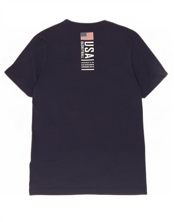 Tricou grafic Nike pentru bărbați SUA Top mic din bumbac bleumarin