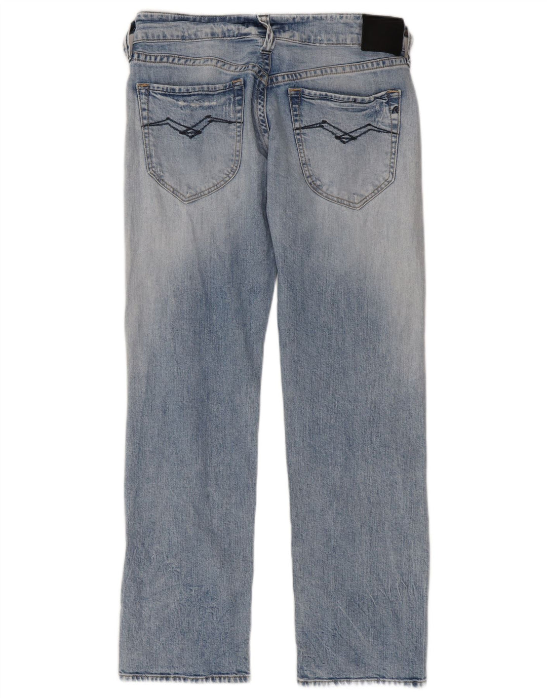 Replay Blugi Distressed drepte pentru femei W30 L30 Bumbac albastru
