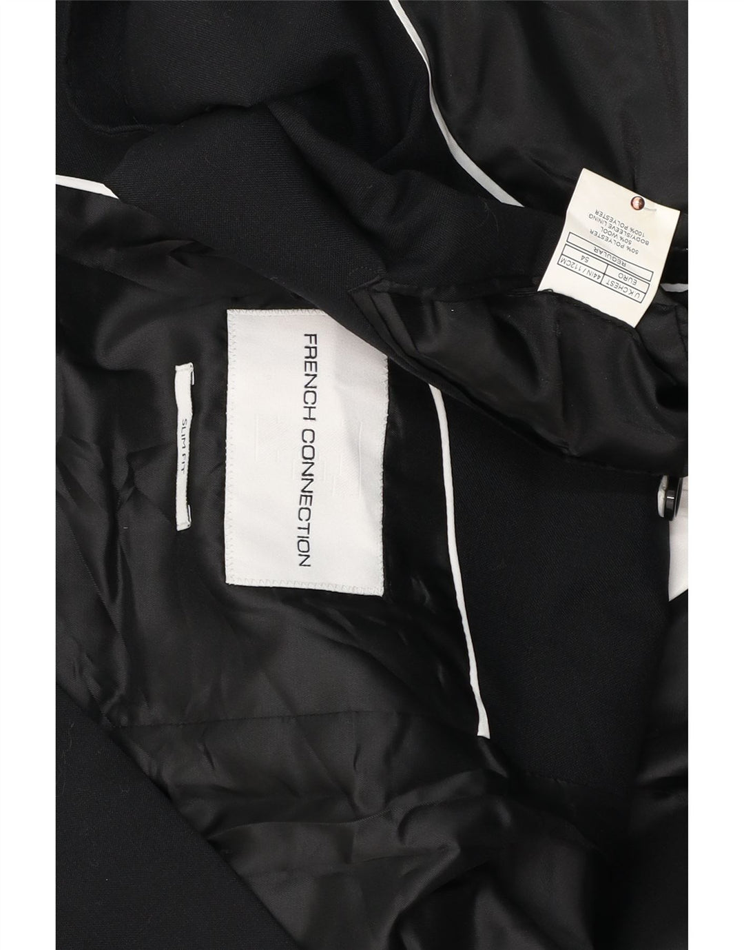 Jachetă blazer slim cu 2 nasturi pentru bărbați French Connection UK 44 2XL bleumarin