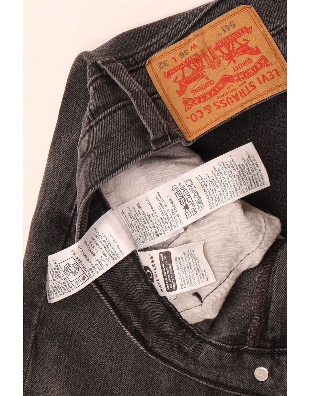Blugi conici pentru bărbați Levi's 541 W36 L32 bumbac gri