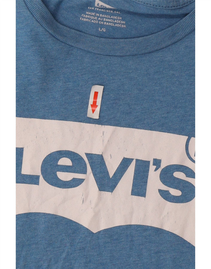 Tricou grafic pentru bărbați Levi's Top mare, albastru, bumbac