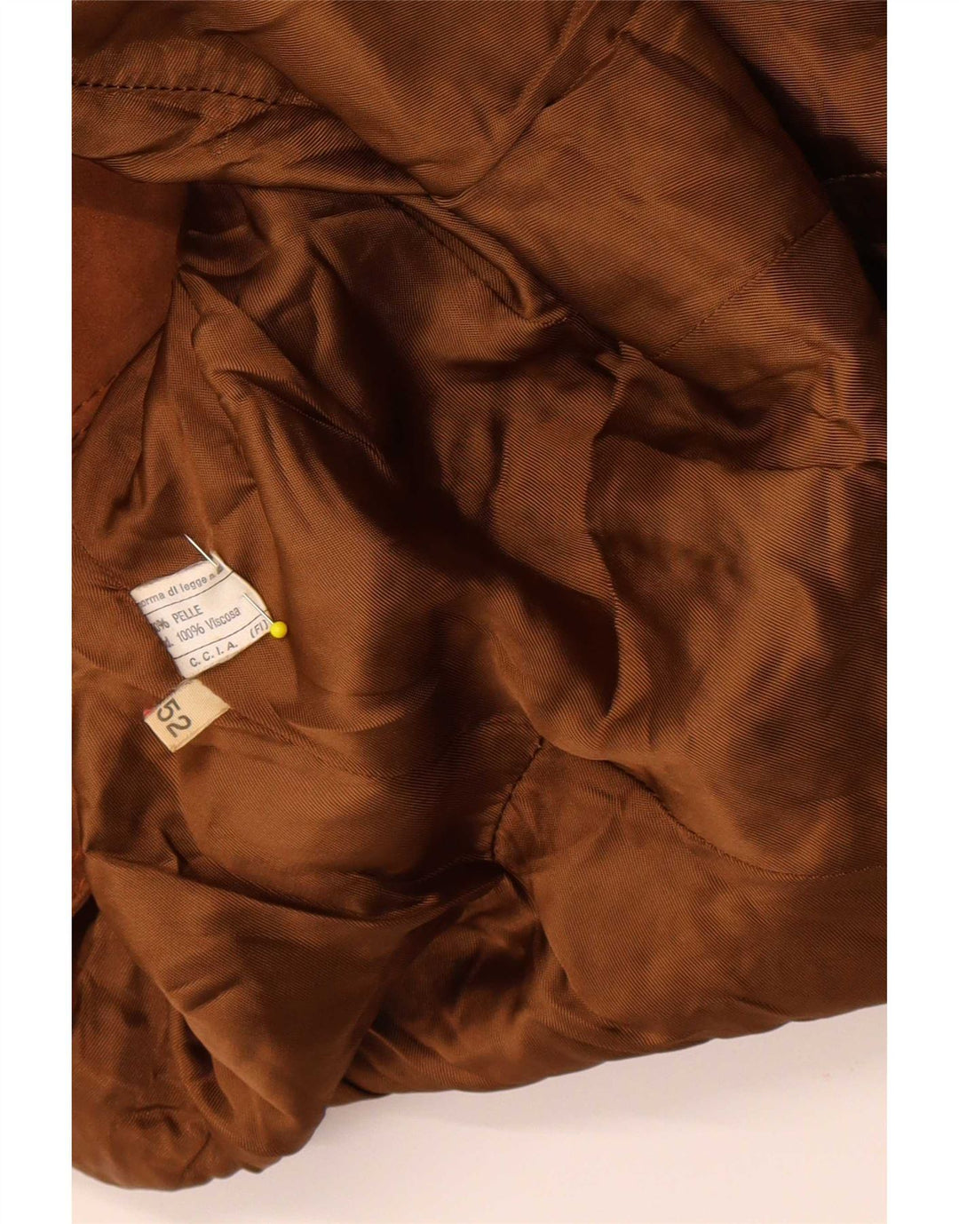Pardesiu vintage pentru femeie din piele intoarsa IT 52 2XL din piele maro