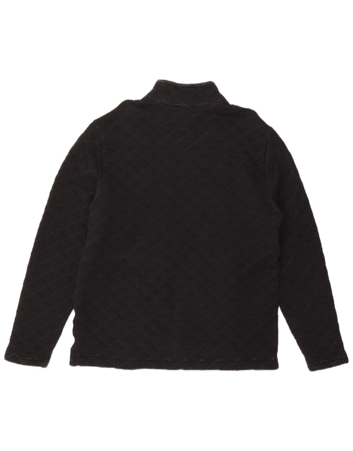 Hanorac cu fermoar pentru bărbați Eddie Bauer Pulover mare din bumbac negru