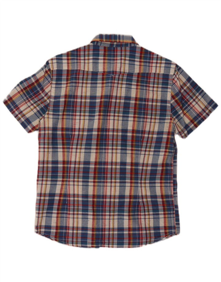 Cămașă Lee pentru bărbați, cu mânecă scurtă, slim fit, din bumbac mediu multicolor cu carouri