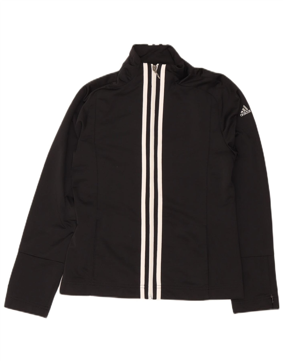 Jachetă de trening pentru femei Adidas UK 10 Poliester negru mic