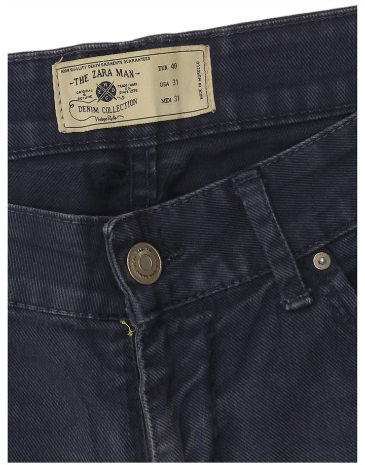 Pantaloni scurți din denim pentru bărbați Zara EU 40 Medium W31 Bleumarin